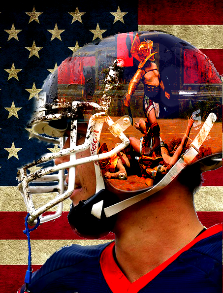  Image:   Flag ,  player ,  gladiator    